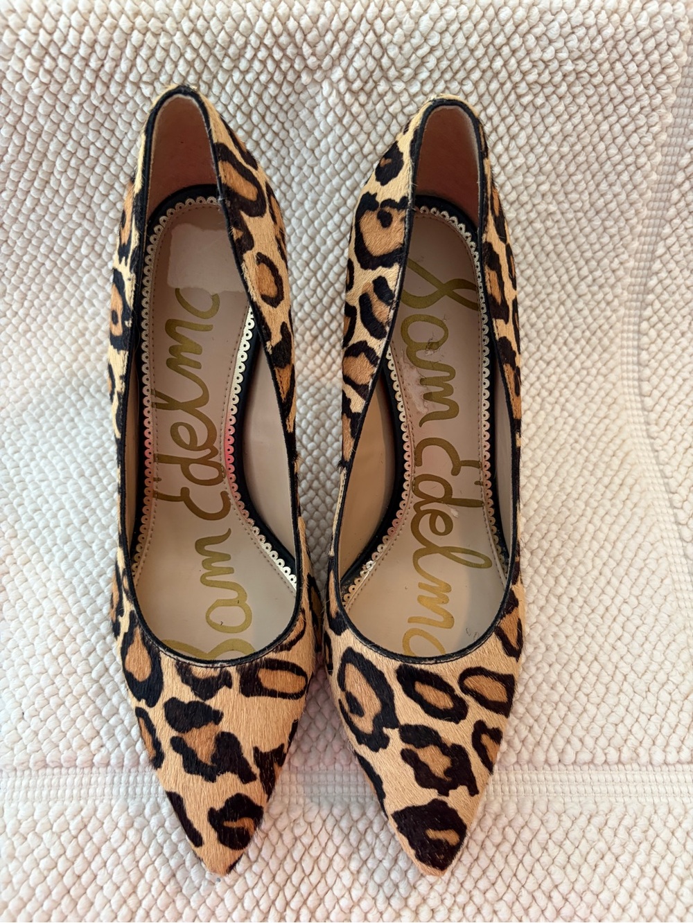Sam Edelman Leopard Print Pointed Toe Heels, size 7